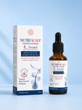 Nutri Scalp Anti Hair Loss Serum 50ml bottle shown alongside the full hair regrowth product range. Health Drive Pharmaceuticals