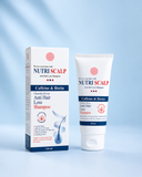 Nutri Scalp Anti Hair Loss Shampoo bottle displayed alongside its companion hair care products. Health Drive Pharmaceuticals