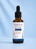 A single 50ml bottle of Nutri Scalp Anti Hair Loss Serum featuring its precision dropper applicator. Health Drive Pharmaceuticals
