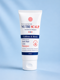 Front view of the Nutri Scalp Anti Hair Loss Shampoo 200ml bottle highlighting its scalp nourishment benefits. Health Drive Pharmaceuticals